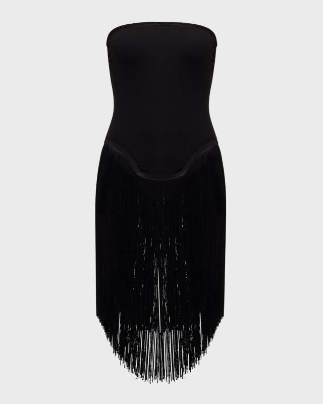 Strapless Fringe Bishop Bodysuit